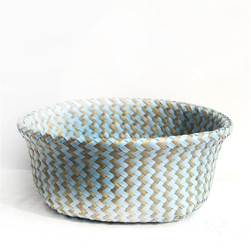 Patchwork d'algues fait main pour ce cache pot rotin d'exception - 5