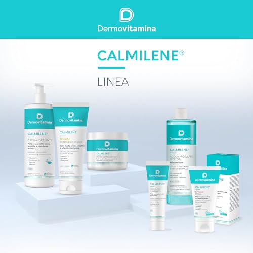 Dermovitamina Calmilene, Make-up-Entferner für Gesicht und Augen, wasserfester Make-up-Entferner, für empfindliche Haut, Reinigungsmilch, mit Vitamin E, Arnika und Ringelblume, 100 ml