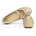 DREAM PAIRS Girls Mary Jane Princess Party Dress Flat Shoes, Gold/Glitter - 4 Big Kid (Aurora-03)