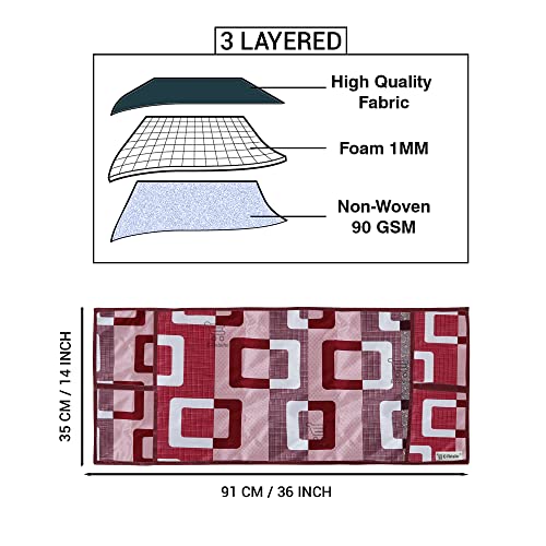 Image of Polyester 3-Layered Microwave Oven Top Cover With 4 Utility Pockets Suitable for Upto 30 Liter (Color- Purple, Size-36x14 Inches)