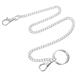 Outanaya Cadena para Pantalones de Metal Color Plata Cierre de Langosta, Diseño Moderno Que Previene Pérdida y Ofrece Comodidad para Uso Diario