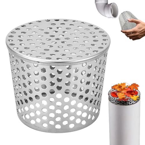 Crapaudine de gouttière, Protection gouttiere anti feuille, Filtres De Gouttière en Acier Inoxydable, Protection contre les feuilles de gouttière, Filtre de...