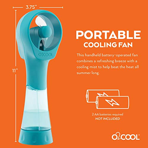 O2Cool Elite Battery Powered Handheld Water Misting Fans (Teal) #TOP5