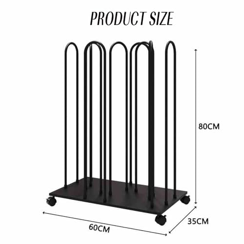 Bastidor de suspensión resistente con ruedas, organizador portátil de almacenamiento de lavandería de metal para camas de ropa, soporte resistente con ruedas de bloqueo, estante de ahorro de espacio p
