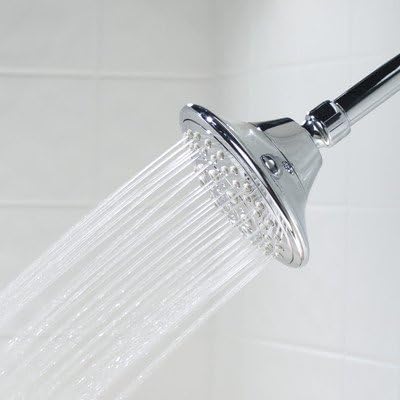 SimplyClean Fixed Shower Head Fixture - Allure, White - 5 Spray Settings