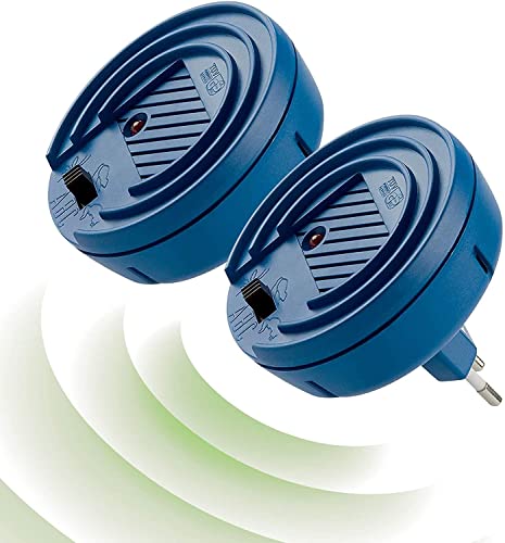 ISOTRONIC Odstraszacz myszy Dual Ultrasonic na myszy, szczury, karaluchy, pająki i komary – odstraszacz szkodników do domu, piwnicy i garażu – odstraszacz myszy o zasięgu 40 m² (1 szt.)