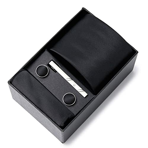 Set de corbata, pañuelo y gemelos para hombre