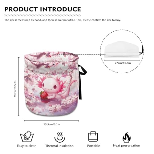 Image of Xoenoiee Axolotl Tea Pot Cosy Cotton Tea Cozy for Teapots Dust Cover Insulated Kettle Cover Pink Cherry Blossom Pattern Teapot Warmer for Home Kitchen Floral Decorative Accessories