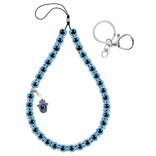 Ucharmbead Evil Eye Phone Charm For Apple Airpods Pro 2Nd Generation Lanyard Hamsa Blue Hand Of Fatima Protection Beaded Wrist Strap For Women Men #TOP1