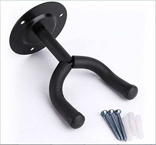 Leo Martin GUITAR DISPLAY BRACKET WALL MOUNTED Hanger/Holder/Hook/Stand + Fittings - IDEAL DISPLAY FOR ACOUSTIC GUITARS Black