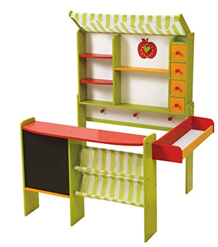 roba Kaufladen 'Marktstand', grün/rot, mit Theke, Tafel, Seitentheke,...