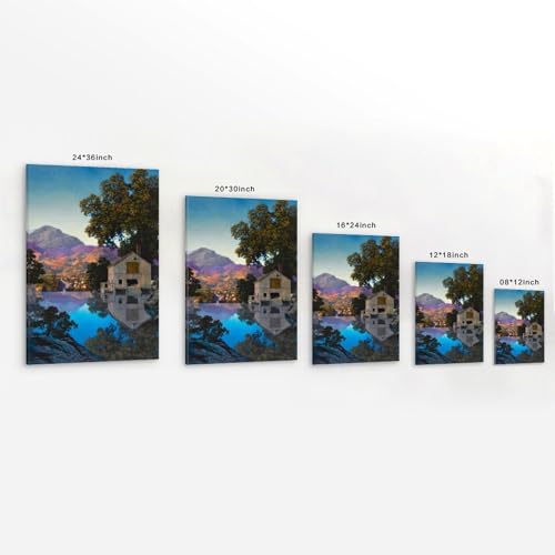 Reflets sur l'eau Maxfield Parrish affiche murale anti-reflet