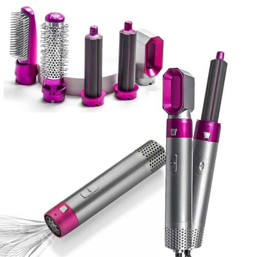 Secador de pelo Moldeador 5 en 1 KLACK – Con 5 accesorios desmontables, Voluminizador, Ondulador, Alisador, Iones negativos