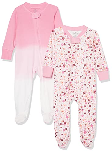 Image of HonestBaby Baby 2-Pack Organic Cotton Footed Pajama Sleep & Play