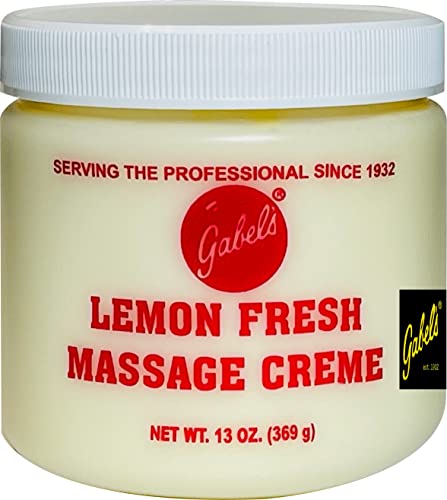 Gabel's Massage Creme (Lemon Fresh) 13oz Authentic Gabel's Manufacturer Direct has Protection Seal and Gabel's Logo in Black Label on The jar (Packed in Individual Box)