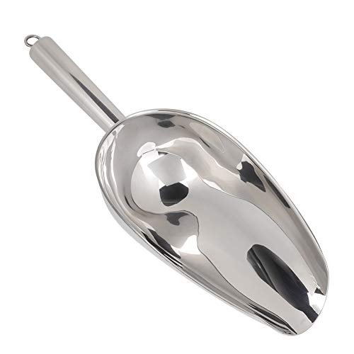 1PC Stainless Steel Multifunctional Ice Food Scoop, Coffee Beans Dried Fruit Shovel Small Ice Cube Shovel Bar Tool for Bar and Kitchen(24oz)