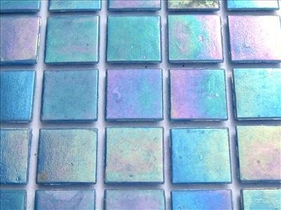 75 Sheet Sky Blue Iridescent 20mm Mosaic Tiles