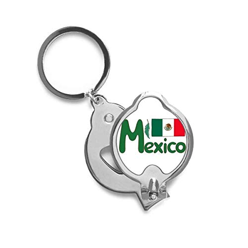 Mexique drapeau national coupe-ongles compact en métal pour manucure quotidienne