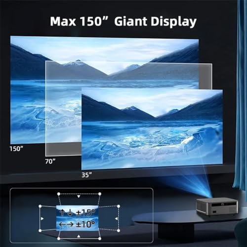 Image of TOPTRO P1 Electric Focus Projector for Home 4K Support YouTube PrimeVideo Hotstar Netfilx Builtin Android Native Full HD Projector Portable 5G Wi-Fi Bluetooth 6D Keystone Home Cinema Projector