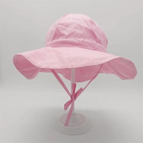 Kids Sun Hat Wide Brim Sun Protection Girls Boys Bucket Hats Cotton Striped Beach Outdoor Sports Hat Kids Caps Summer4