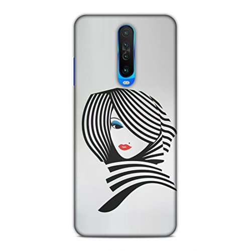 Image of Printed Mobile Back Hard Case Cover for Xiaomi Poco X2 / Xiaomi Redmi K30 / Xiaomi Redmi K30 5G | Girl, Cute Girl, Eye Lashes, Scarf, Lipstick-2197