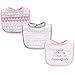 Luvable Friends Unisex Baby Cotton Drooler Bibs with Fiber Filling, Girl Thank Heaven, One Size