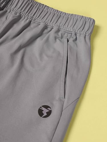 Image of TECHNOSPORT Women's Regular Fit Mid Rise Solid Track Pant with Antimicrobial, Stretchable for Gym, Workout & Sports and Regular Use