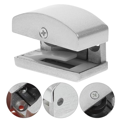 Guías de ducha y tope oscilante para puerta corrediza de vidrio con base ajustable, 2 uds 3