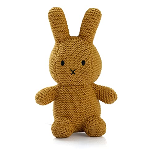 Image of Pluchi Coco Bunny Soft Toys for Girls Cotton Knitted Toys for Babies (Stuffed Toys) in Mustard Color (19 Cm x 13 Cm)