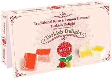 TRADITIONAL ROSE & LEMON FLAVORED AUTHENTIC TURKISH DELIGHT 9oz