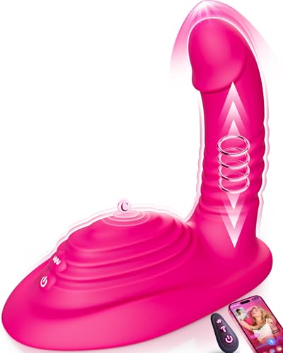 Riding Grinding Thrusting Dildo Vibrator - Remote Control Sex Grinders with 9 Thrusts & Vibrations for Clit Perineum G Spot Stimulation, Women Female Sex Toy Adult Toys & Games Sex Machine Dildos