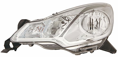 Phare avant électrique gauche fond noir avec moteur intégré pour ajustement automatique