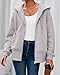 BTFBM Hoodies for Women Zip Up jacket Drawstring Spring Fashion 2026 Trendy Long Sleeve Sweatshirt Clothing Outfits(Grey, Large)