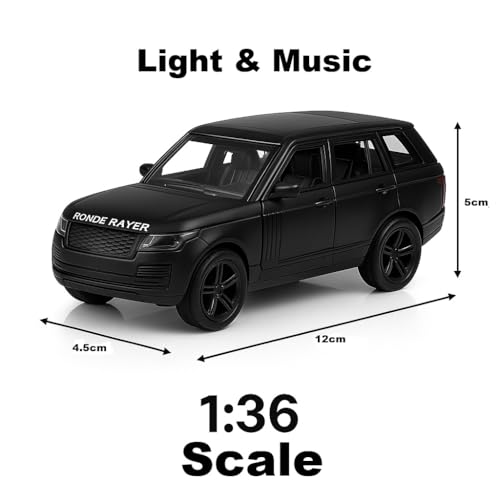 Image of 1:36 Scale Range Rover Toy Car - Die-Cast Alloy Pull-Back SUV Model with Lights & Sound, Openable Doors - Metal Toy Car for Kids, Boys & Collectors 【Color As Per Stock】
