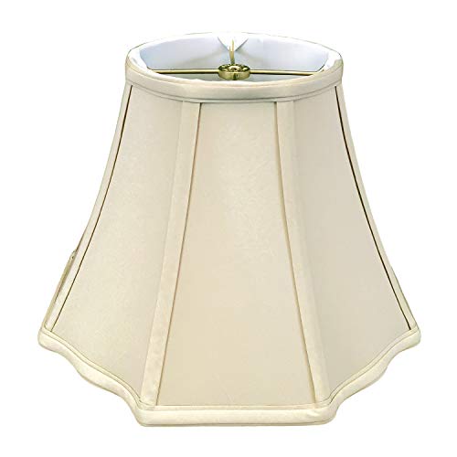40% Off Discount Royal Designs, Inc. BSO-701-14BG Flare Bottom Outside Corner Scallop Basic Lamp Shade, 8 x 14 x 11, Beige