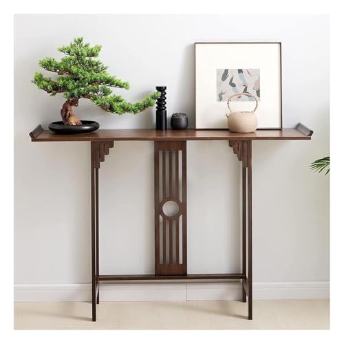 Artiz Console De Style Japonais, Table D'appoint en Bambou Table, De Canapé Longue Et Étroite Table, D'entrée Vintage Table, pour Couloir, Hall D'entrée,...