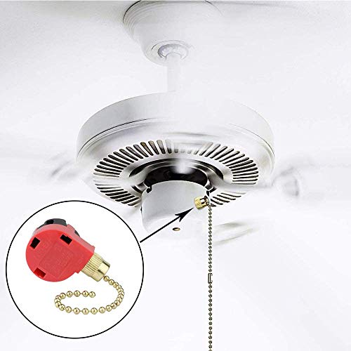 Image of Ceiling Fan Switch ZE-268S1. 3 Speed 4 Wire Switch Accessories Replacement, Compatible with Hunter Ceiling Fan Lights