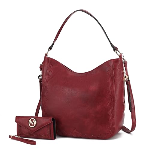 Image of MKF Collection Shoulder Bag for Women, Vegan Leather Top-Handle Crossbody Bag Handbag Purse by Mia K