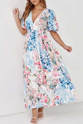 Image of Maxigerui Women's Summer Floral Maxi Dress Spring Wedding Guest Dress 2026
