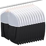 Svaldo Shoulder Covers for Hanging Clothes, 24x12x2 inch, Pack of 12, Shoulder Cover for Closet Storage, Breathable Clear Plastic Clothes Cover for Hanging T Shirt, Suit, Coat, Jacket, Dress, Gown
