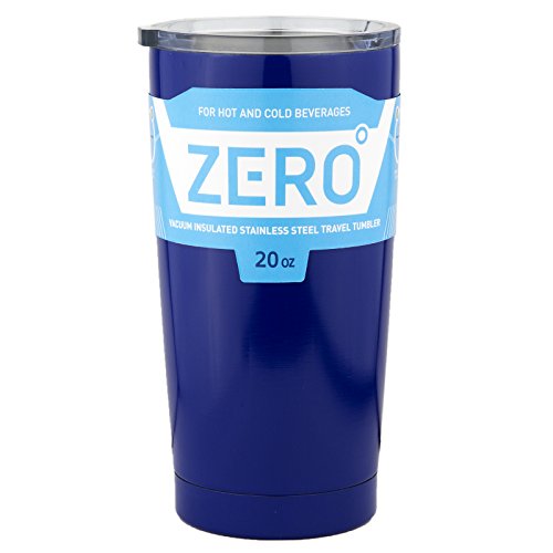 Stainless Steel Tumbler with Lid, Double Wall Vacuum Insulated Travel Mug for Hot and Cold Drink by Zero Degree (20oz Blue)