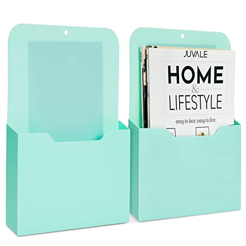 Porte-documents magnétique mural rangement de bureau aimanté bleu sarcelle x2