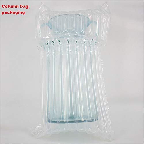 Flower Vase Glass Elegant Double Ear Decorative Handmade Air Bubbles Bluish Color Glass Vase For Centerpiece Home Decor (Medium) #TOP2
