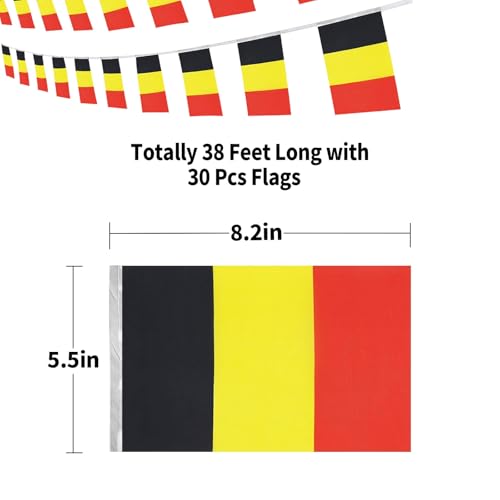 Belgium Flag Belgian Flag, Small String Belgium Flags Mini Belgian Flags Banner, Used for Party School Sports Events Patriotic Festival Decorations