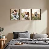 Giftgarden Brązowa ramka na zdjęcia 20 x 25 cm – rustykalna ramka na zdjęcia z tworzywa sztucznego na zdjęcia i obrazy 20 x 25 cm, do postawienia na ścianie lub stole, pojedyncza ramka