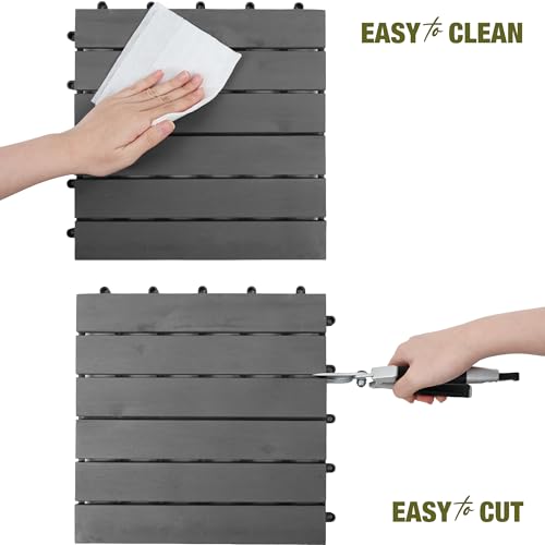 Image of Decking Tiles - Mother (Gray - Striped)