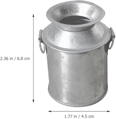Miniatura 2 de GANAZONO Jarrón de metal galvanizado para leche, 3 piezas, estilo retro, para el hogar, cocina, sala de estar, casa de campo, paisaje, decoración de