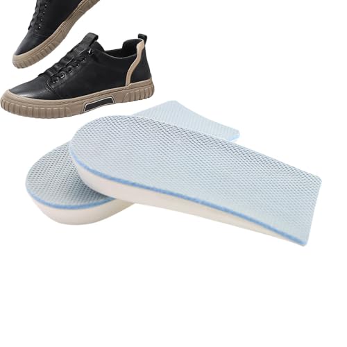 Plantillas invisibles de aumento interior de 1,5-4,5 cm, almohadillas para el talón con absorción de impactos, malla, plantilla transpirable que absorbe el sudor, para hombres y mujeres
