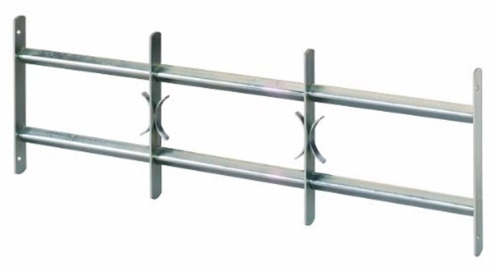 Alberts 553586 Fenstergitter Amsterdam | ausziehbar | galvanisch blau verzinkt | 300 x 500-650 mm