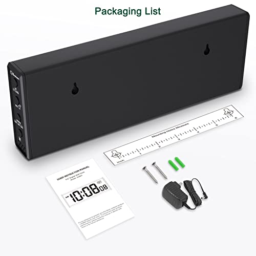 Soobest Digital Wall Clock With Seconds, Electric Clock Plug Auto Dst Dimmer Led Large Display 11.5 Inches (Blue) #TOP5